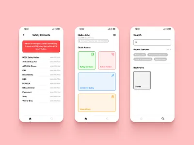 IATSE Safety App Redesign branding figma mobile redesign safety ui ux vector