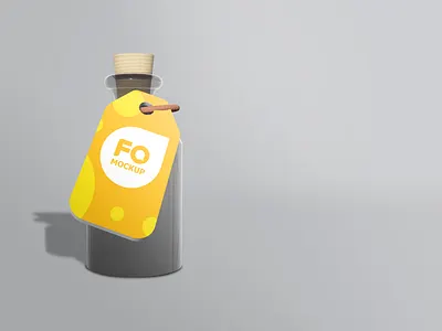 Hangtag Bottle branding graphic design