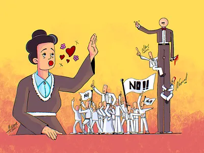 Revolution art doodle illustration