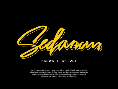 Sedanun Handwritten Font app branding
