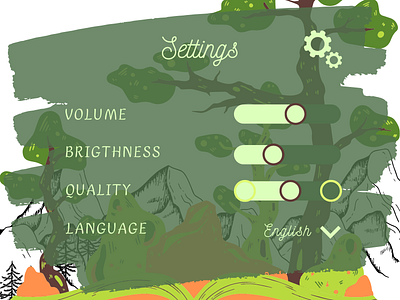 Daily UI #007 - Platformer - Settings menu 007 7 daily ui dailyui design menu page settings web