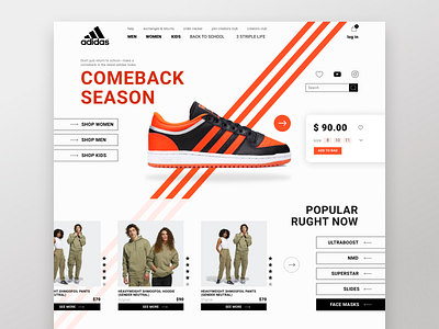 Adidas Style branding design figma inspiration product page ui ui designer web design