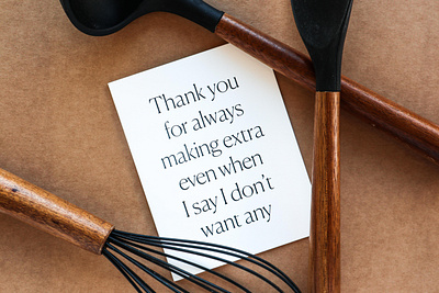 Thank You For Cooking Extra Greeting Card anniversary design greeting card love card romance stationery