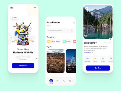 Tour selection travel app app branding design logo ui ux web