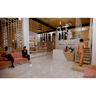 Project: Spa Canvas Adaptive reuse 3d design illustration spa