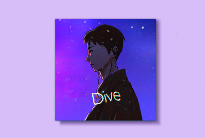 ''DIVE'' 2d anime cd cover cover art graphic design illustration logo mood spotify vibe