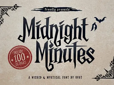 Midnight Minutes Font font fonts ghotic fonts midnight minutes font
