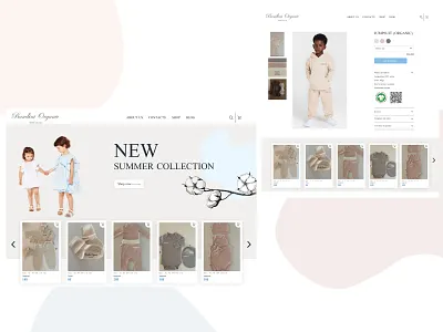 Organic baby clothes baby branding children clothes design kids natural organic suite ui ux web webdesign