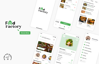 Food Delivery App UI appdesign appux deliveryapp fooddelivery foodlover minimaldesign mobileapp productdesign userinterface uxinspiration