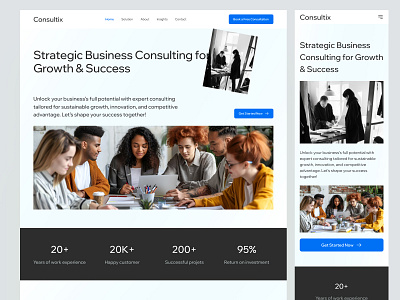 Business Consultancy Website business consultancy business website consultancy website ui uiux ux design