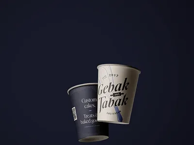 Coffee Cups 3d artisan bakery branding coffee cups luxe luxury menu movement paper physical print restau restaurant stationery touchpoint