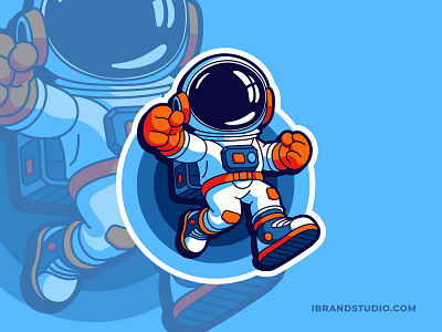 ASTROGLIDE MASCOT LOGO astronaut badge design free free template freebie graphic design illustration logo mascot space vector