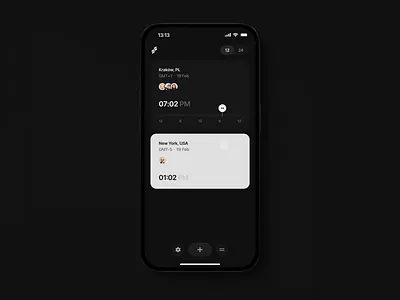 card interaction [#1] animation app card cards concept design edit interaction ios jitter mobile mobile app motion sheet time timezone timezones ui ui design ux