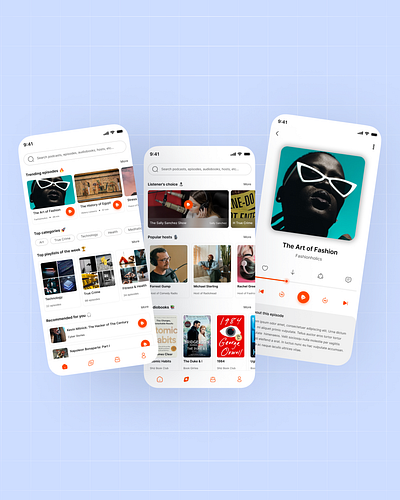 Podcast App UI Design app ui mobile podcast prototype responsive design ui uiux wireframe