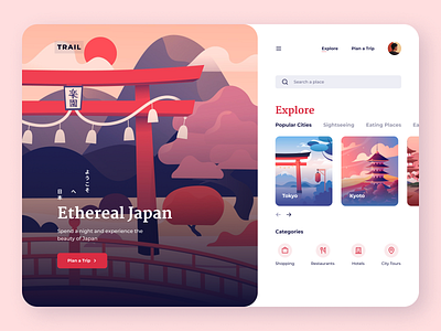 Landing Page 003 blue dailyui dailyui003 dailyuichallenge design figma homepage illustration inspiration landing page pink practice travel ui ux vector web web design website