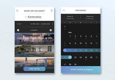 Date Picker app design icon typography ui ux