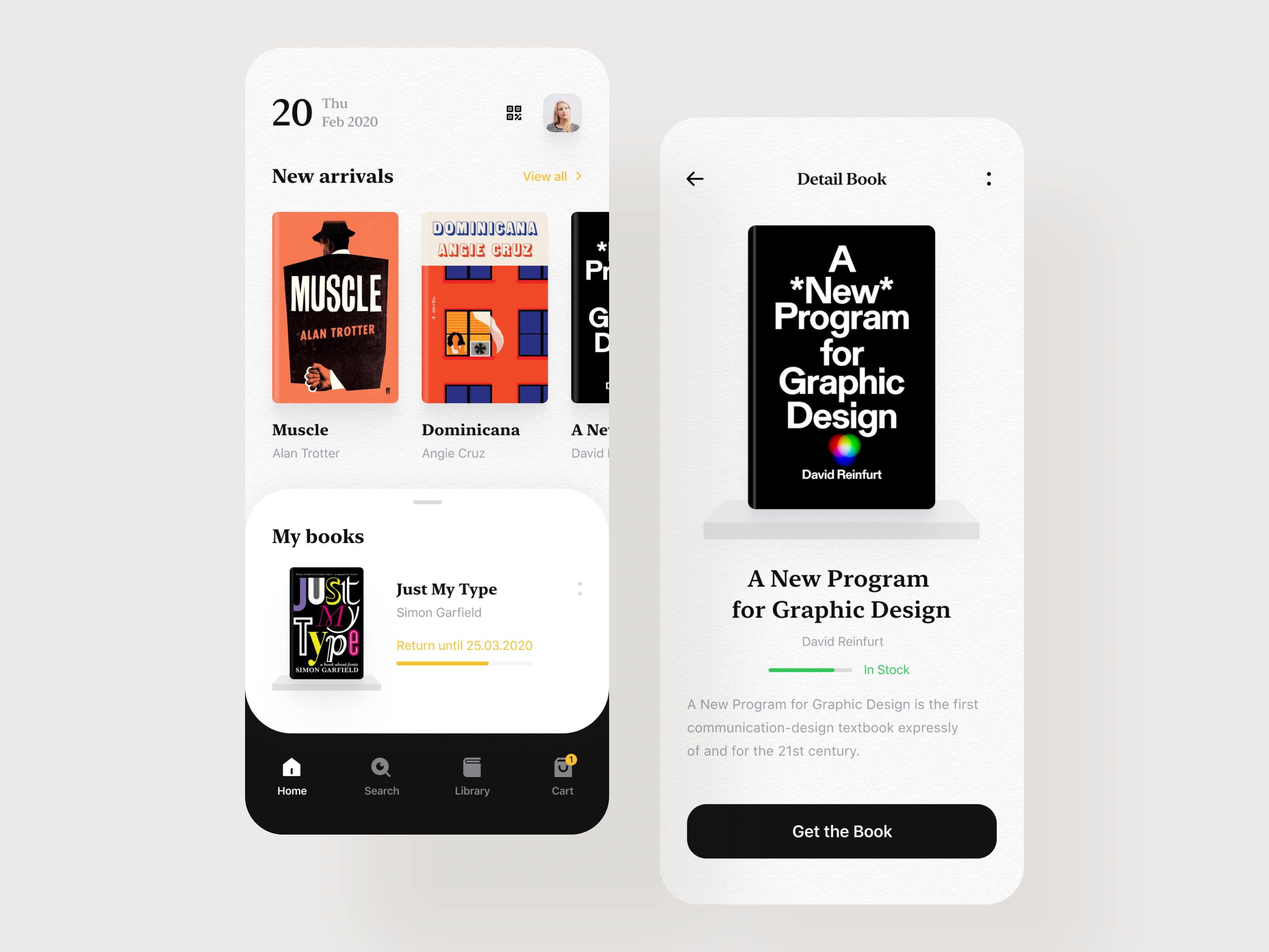 Example of Library App Design Concept