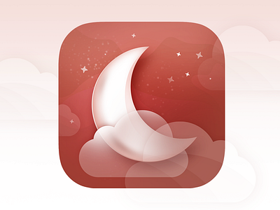 Moon App Icon design alien design earth flat icon icon design illustration ios ios icon iphone iphone icon logo minimalistic moon sky space stars stocks ui vibrant