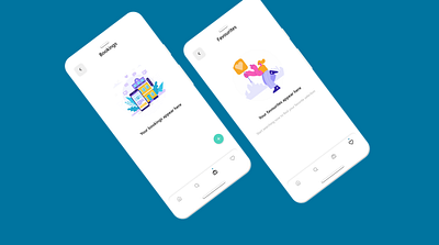 Bookings & Favorites design ui ux