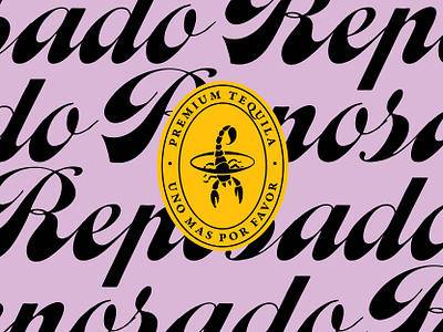 Telson Reposado brand brandin branding crest design graphic design lettering logo purple reposado scorpion telson tequila typography vector