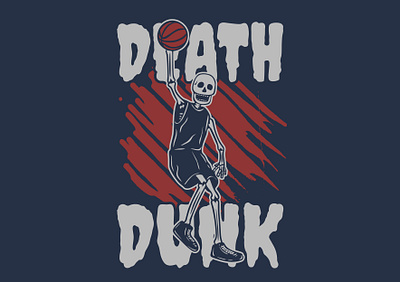 Death Dunk athlete skeleton skull