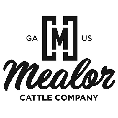 Mealor Cattle Company atlanta beef cattle georgia logo script