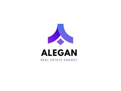 ALEGAN | Modern A letter logo a b c d e f g h i j k l m n a letter a letter logo a logo abstract branding business logo design creative design icon letter logo letter mark logo design mark modern monogram o p q r s t u v w x y z real estate startup symbol