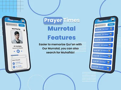 Prayer Times - Murrotal Features dzikir app murrotal prayer times ui