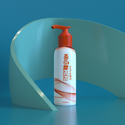 Lotion. 3d branding design graphic design illustration p typography