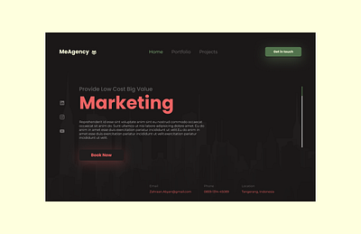 Digital Agency simple clean design-- landing page app branding card landing page responsive ui website