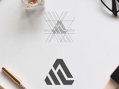 AL Logo design branding design flat graphic design icon illustration logo vector