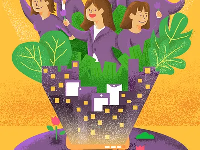 ilustración de K-drama branding graphic design illustration ilustración editorial