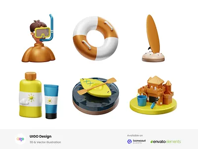 Summer vibes 3D Illustration 3d 3d illustration summer design