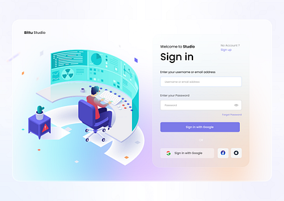 Sign In Page - Web Design 🚀 2d 3d animation branding design designing dribbble graphic design illustration loginpage logo motion graphics popular product design trending ui vector web webdesign website