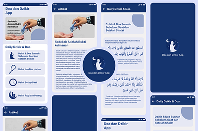 Doa & Dzikir App app application design doa graphic design indonesia islami islamic prays ui