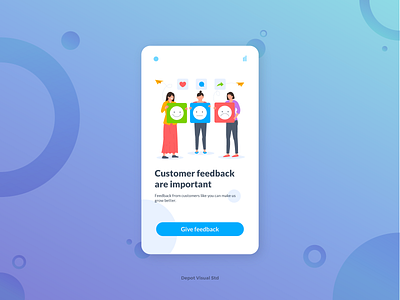 Customer Feedback Illustration apps business customer feedback flat illustration people review ui vector website woman