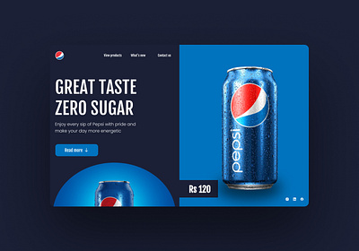 Daily UI #5 drinks ecommerce pepsi uidesign uxdesign webdesign webui