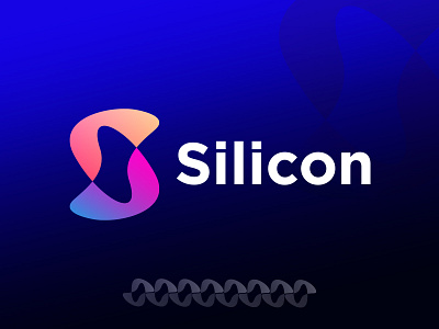 Silicon. agency app blue brand design brand guide branding brandmark icon identity letter s lettermark logo logo design logo mark logodesign logotype modern popular s logo simple
