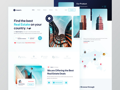 Mapans's - Real Estate Landing Page apartments architecture clean design exploration homepage landing page property finder real estate real estate agency simple ui uidesign uxdesign web design website