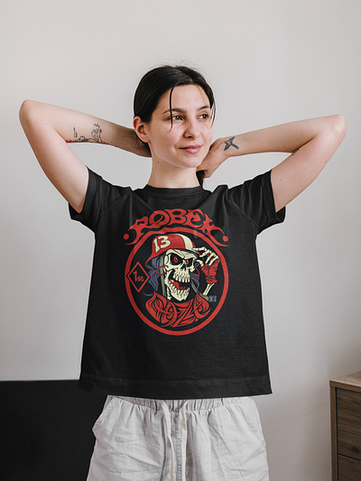 Robek logos branding design gaming illustration logo mockup t shirt vector