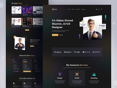 Personal Website Portfolio branding dark mode freelancer freelancer portfolio home page landing page landing page design personal personal landing page personal portfolio personal website portfolio portfolio landing page portfolio website ui web design website website design website template website theme