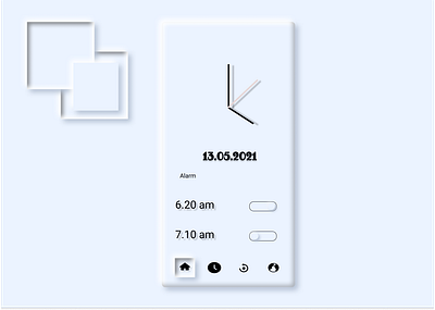 Neumorphism_Alarm Interface design figma neumorphism ui uiux