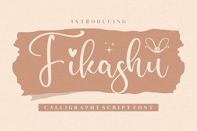 Fikashu - Calligraphy Script Font branding casual design fashion handmade handwriting handwritten illustration logo script