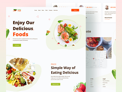 Restaurant Landing Page 🔥 best food clean design delivery food design food food food and drinks food delivery food delivery landing page food delivery service food industry foodie good food gusto landing page recipe website restaurant food resturant ui ux web design website