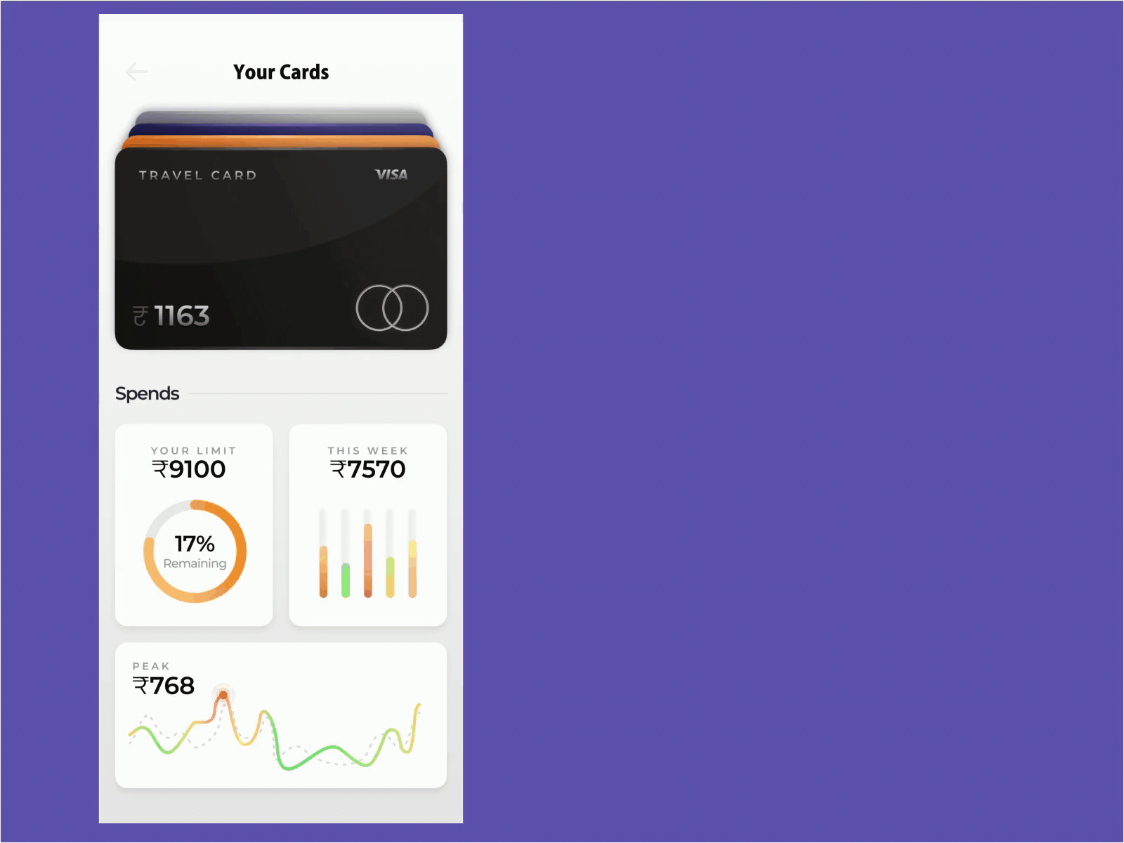 Card & Transaction Management App animation app cards dailyui design motion graphics transactions ui uidesign uiuxdesign ux uxdesign