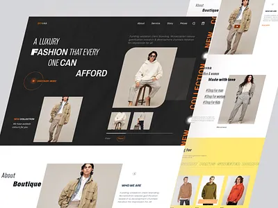 Fashion Landing Page 3d logo branding clean design clothing company clothline color landing page e commerce ecommerce ecommerce fashion fashion fashion landing page fashion web fashion website graphic design landing page modern style ui minimal vintage fashion website
