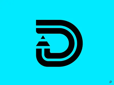 D branding d logo pencil