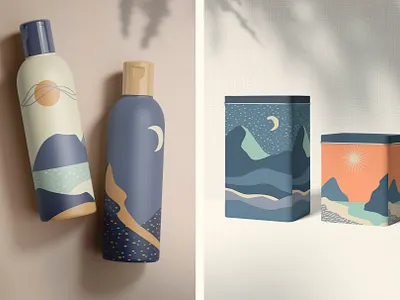 Landscape creator branding creator design flat illustration illustrator landscape logo minimal packaging vector