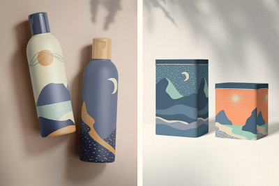 Landscape creator branding creator design flat illustration illustrator landscape logo minimal packaging vector