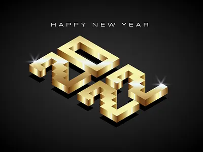 Happy New Year 2022 design 2022 background card celebration colorful design gold golden greeting happy new year illustration isometric logo new year